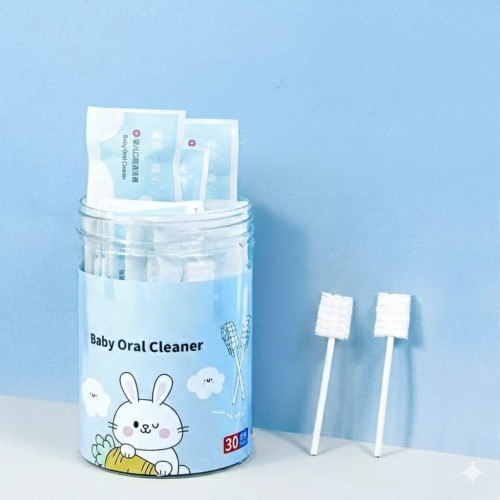 Disposable Baby Oral Cleaner &amp; Infant Tongue Cleaner Gauze Stick (30 Pcs Box) – Sterilized Newborn Mouth Cleaner