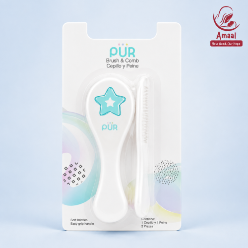 PUR Baby Brush and Comb Set (2 Pieces)