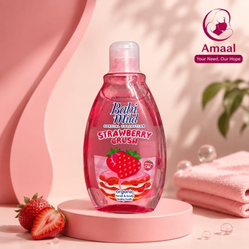 Babi Mild Strawberry Crush Organic Head &amp; Body Baby Bath