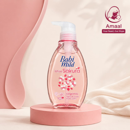 Babi Mild White Sakura Organic Head &amp; Body Baby Bath