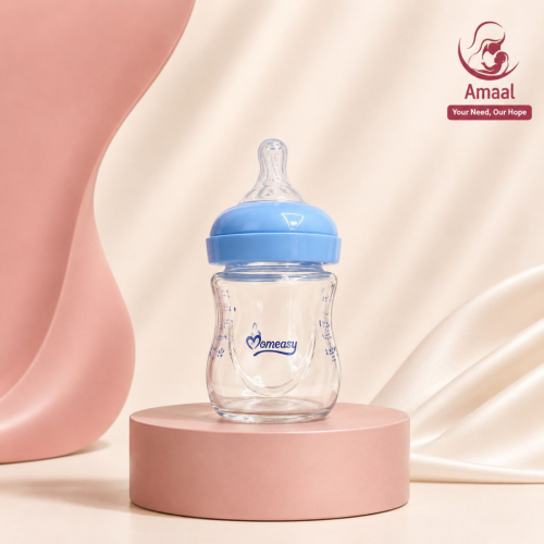 Momeasy Baby Glass Feeding Bottle
