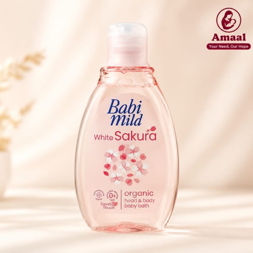 Babi Mild White Sakura Organic Head &amp;amp;amp; Body Baby Bath