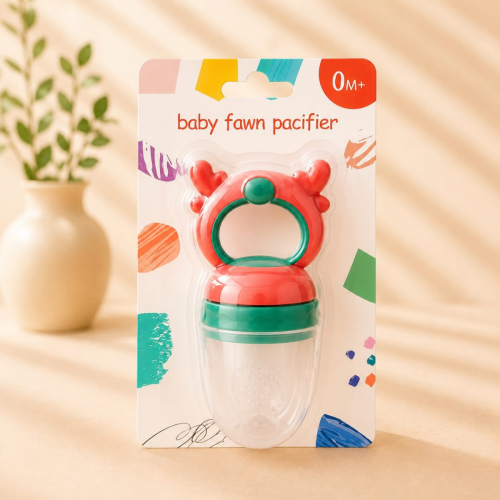 Baby Fawn Pacifier – Silicone Fruit &amp; Food Feeder 0M+