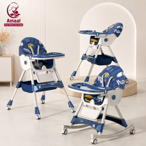 Multifunction Baby High Chair with Feeding Tray &amp; Rocking Design