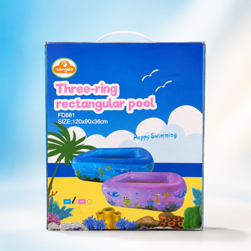 Three-Ring Rectangular Pool – Inflatable Baby Swimming Pool