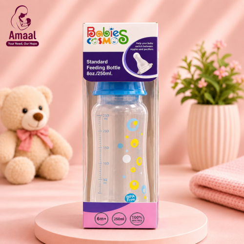 Babies Cosmos Standard Feeding Bottle (250ml / 8oz) – 6+ Months