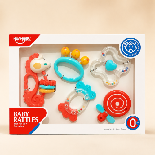 Huanger Baby Rattles Toy Set – Early Learning Development Toy (0+ Months)