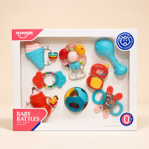 Huanger Baby Rattles Toy Set – Early Learning Development Toy (0+ Months)