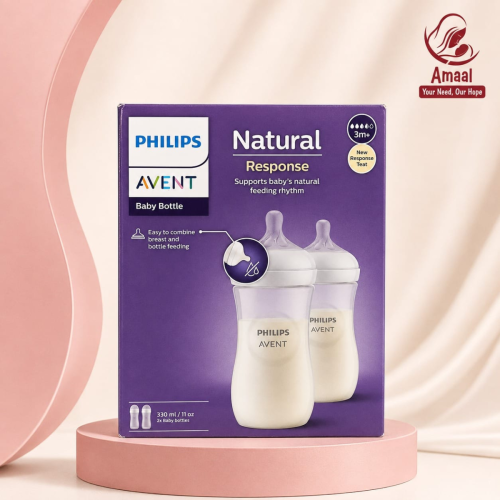 Philips Avent Natural Response Baby Bottle – 330ml, 2-Pack