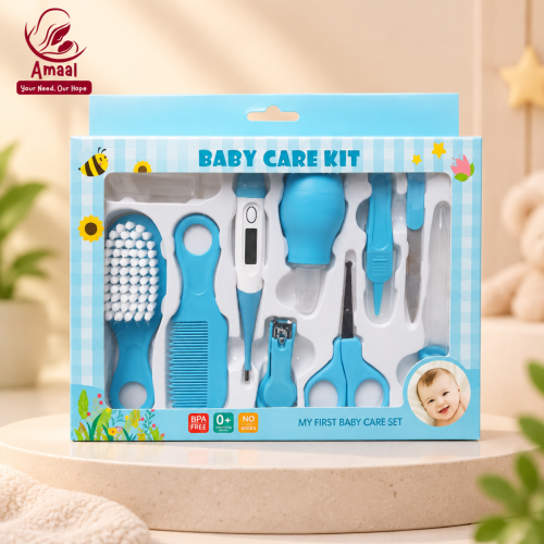 Baby Care Kit – 10-Piece Grooming &amp;amp; Hygiene Set (Pink)