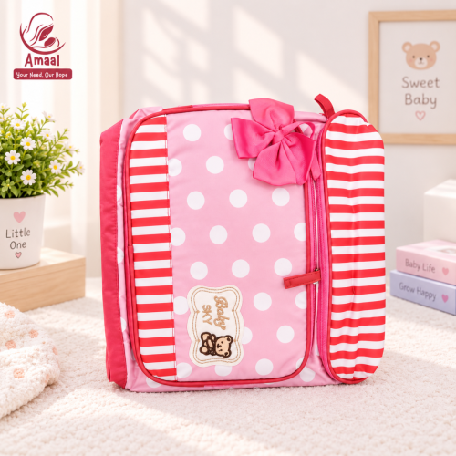 Amaal Baby Travel Organizer Bag – Stylish Storage Bag for Baby Essentials