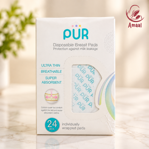 PUR Disposable Breast Pads – Ultra Thin &amp; Super Absorbent (24 pcs)