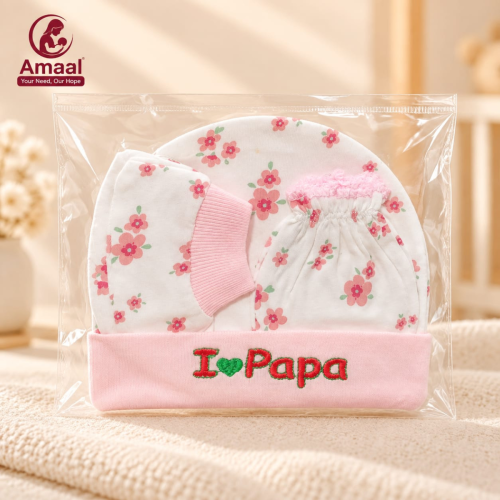 Amaal BabySoft Newborn Cap &amp; Mittens Set – Cozy Newborn Essentials