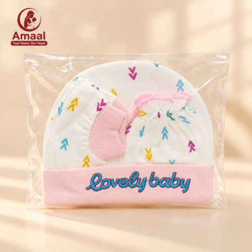 Amaal BabySoft Newborn Cap &amp; Mittens Set – Cozy Newborn Essentials