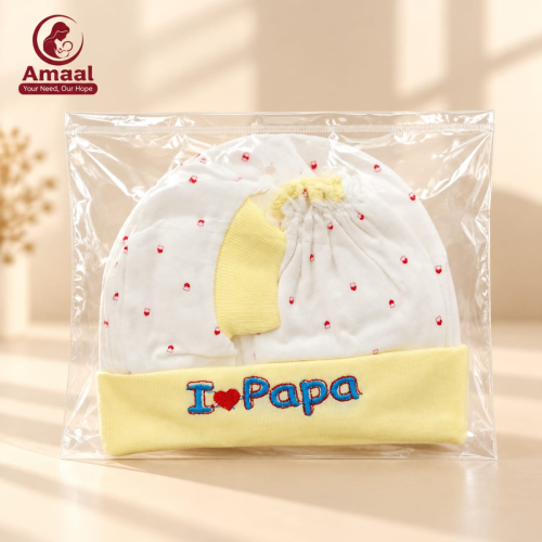 Amaal BabySoft Newborn Cap &amp; Mittens Set – Cozy Newborn Essentials
