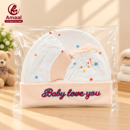Amaal BabySoft Newborn Cap &amp; Mittens Set – Cozy Newborn Essentials