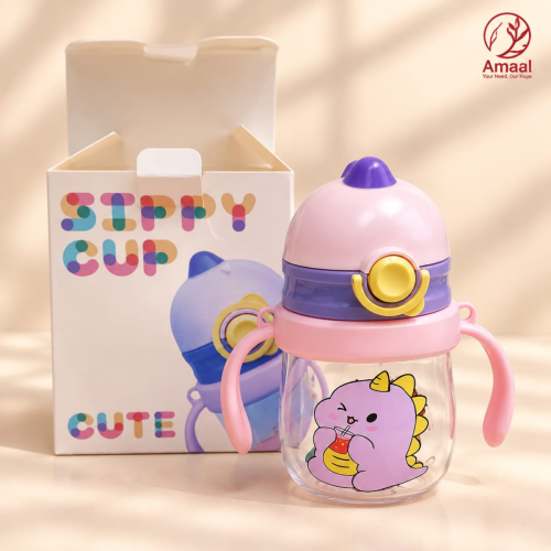 Slippy Cup Baby Straw Sippy Cup with Easy Grip Handles