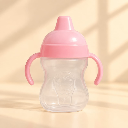 Baby Straw Sippy Cup with Easy Grip Handles – Leak Resistant Training Cup