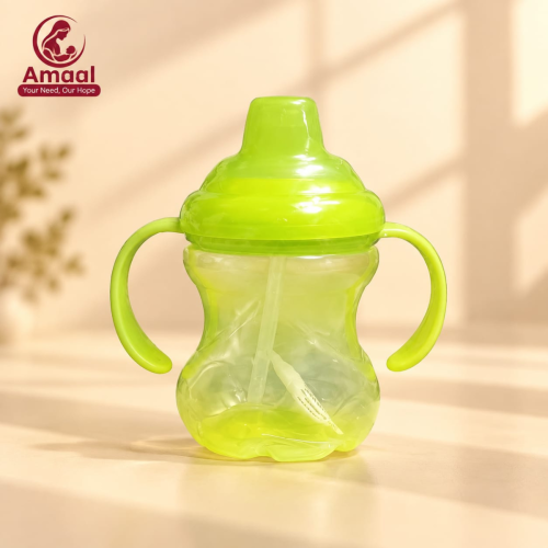 Silicone Sippy Cup with Handles &amp; Straw