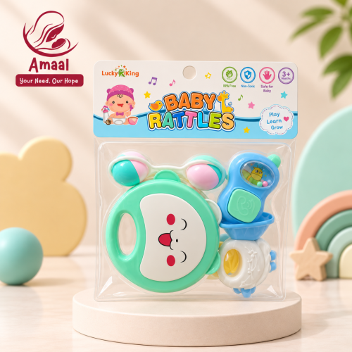 Baby Rattles Set – Colorful Sensory Musical Toys