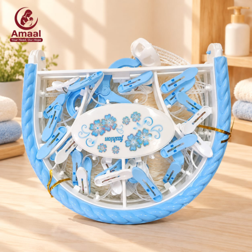 Cloth Drying Stand Hanger with 32 Hanging Clips