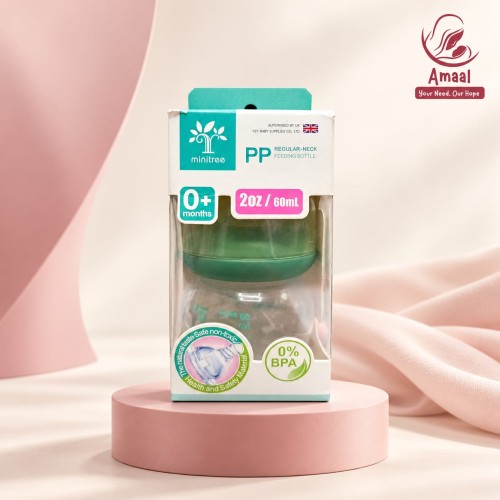 Minitree PP Regular Neck Feeding Bottle 60ml – 0+ Months