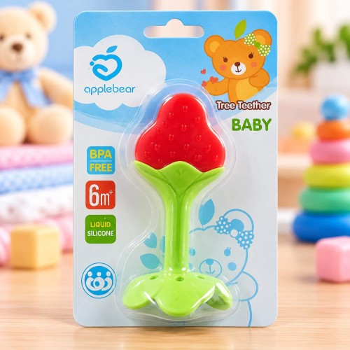 Applebear Grape-Shaped Silicone Baby Teether – 6+ Months