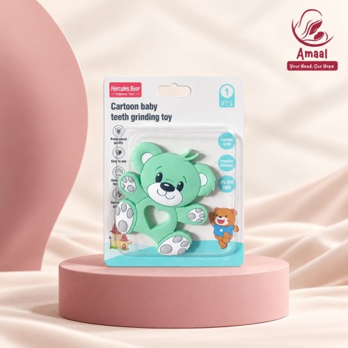 Hercules Bear Cartoon Baby Teether – BPA Free Bear Design
