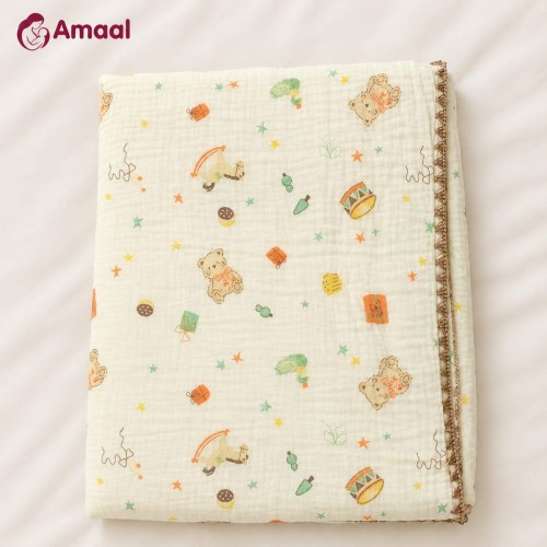 Double Muslin Cotton Swaddle - size 42/42 inc