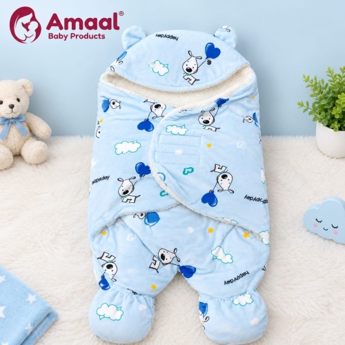 Premium Baby Hooded Blanket – Soft Fleece Newborn Baby Sleeping Wrap