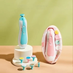 Safe Electric Baby Nail Trimmer Kit with 6 Grinding Heads &amp;amp; LED Light – Whisper-Quiet Automatic Nail Clipper for Newborns, Infants &amp;amp; Adults