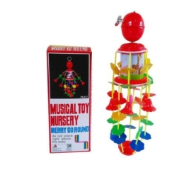 Musical Wind-Up Nursery Merry Go Round Crib Mobile – Rotating Hanging Toy for Baby Cot &amp; Bed