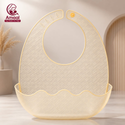 Silicone Baby Feeding Bib with Food Catcher Pocket