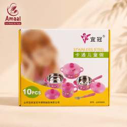 Stainless Steel Baby Feeding Bowl Set (10 Pcs)