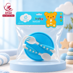 Apple Bear Baby Bowl &amp;amp;amp; Feeding Set