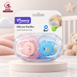 Momeasy Silicone Pacifier with Protective Cap – M 6M+