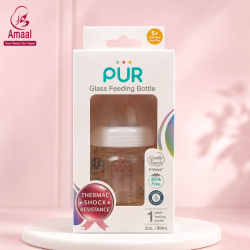 PUR Glass Feeding Bottle 60ml