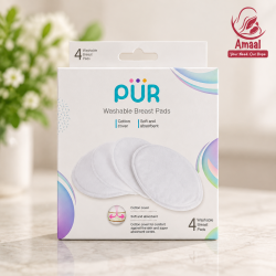 PUR Washable Breast Pads – Soft &amp; Absorbent (4 pcs)