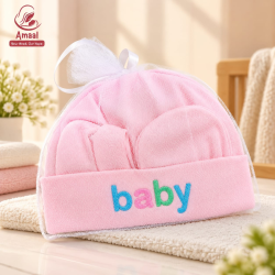 Amaal BabySoft Newborn Cap &amp; Mittens Set – Gentle Baby Essentials