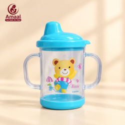 Binie Baby Straw Sippy Cup with Easy Grip Handles – Leak Resistant Training Cup