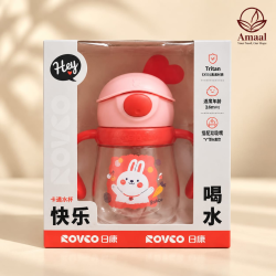 Rovco Smart Baby Training Cup with Dual Drinking System &amp; Easy Grip Handles – 240ml