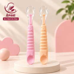 Baby Feeding silicon Spoon Set – 2 Pieces