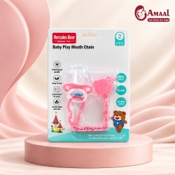 Hercules Bear Baby Pacifier Chain and Clip Set – 2 PCS