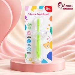 Baby Silicone Toothbrush with Storage Case – Soft Oral Care Brush 0M+