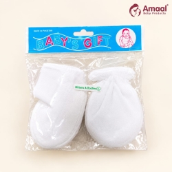 Newborn Baby Mittens and Booties Set – White